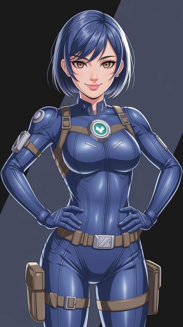 Confident Thai Agent in Anime Style