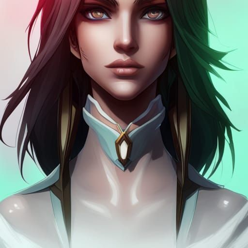 Anime Elf Girl Portrait in Hyperdetailed Style