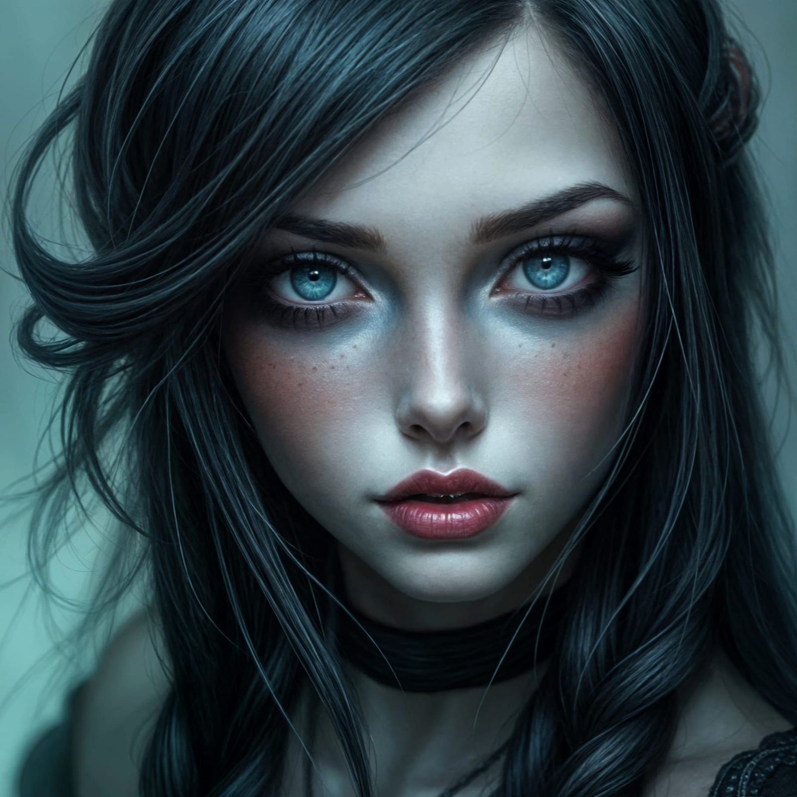 Goth Ariel Portrait in Hyper Realistic Detail