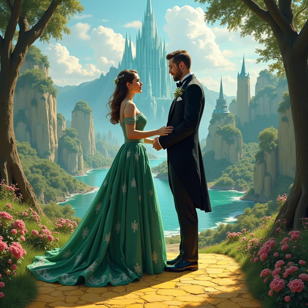 Dorothy and Wizard's Oz Wedding: Matte Painting