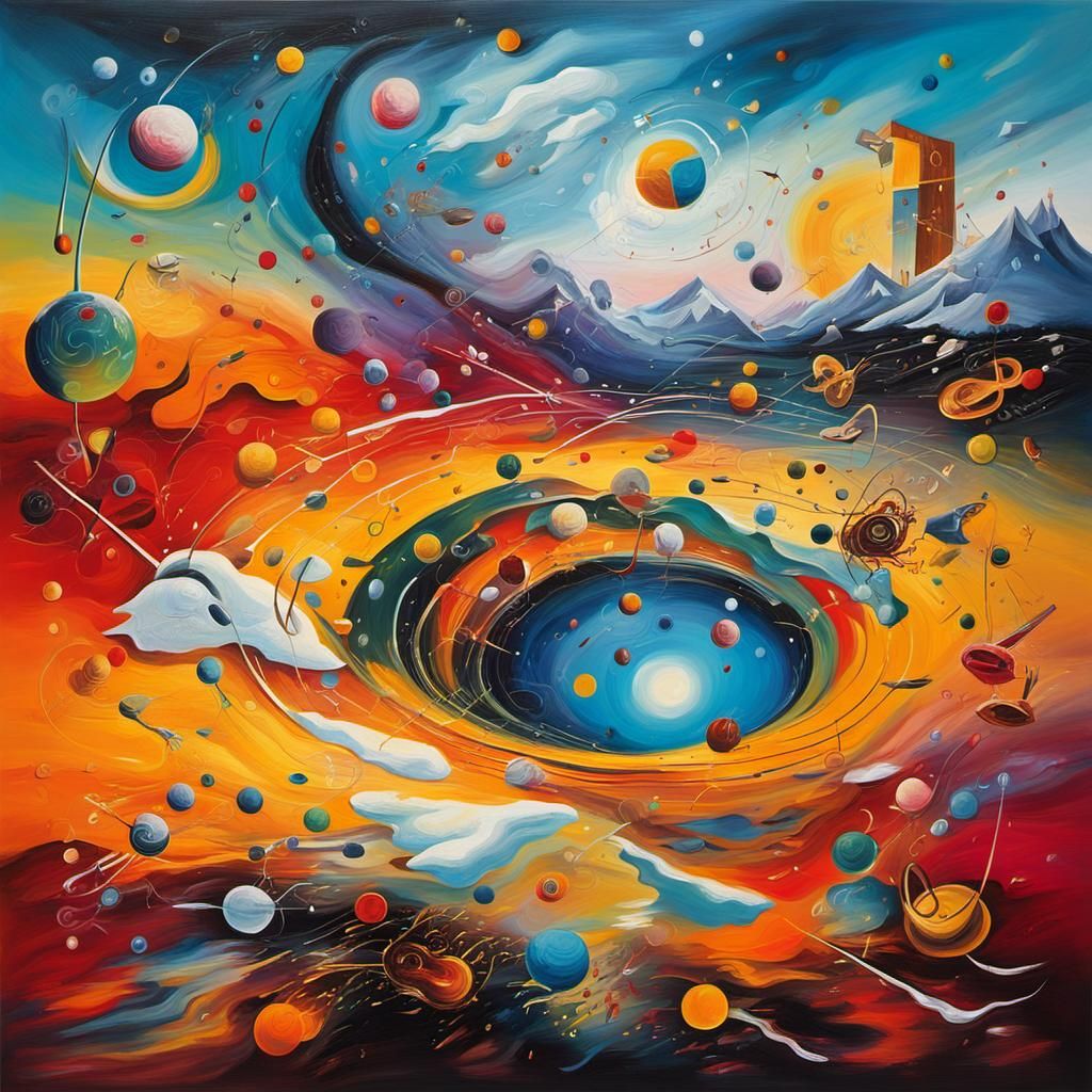 Surreal Winter Music in Kadinsky Style