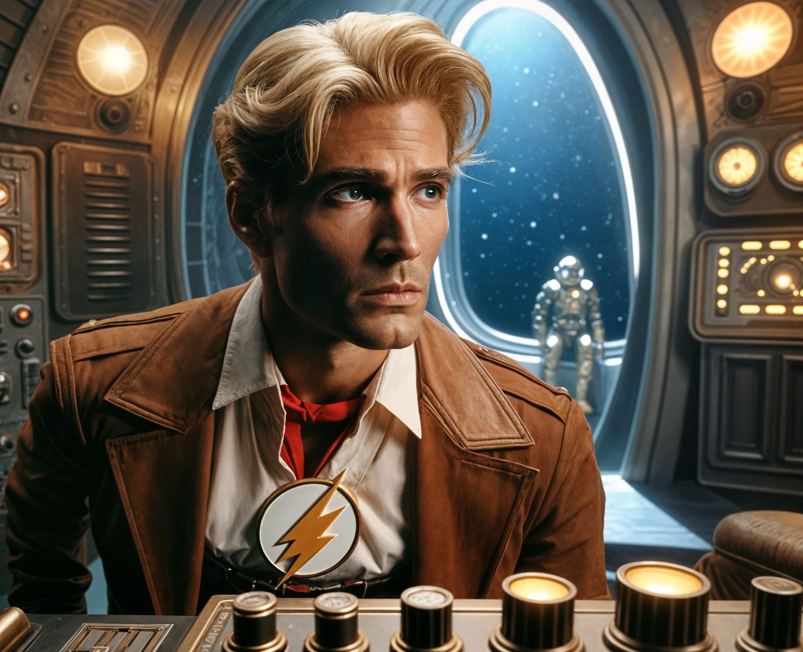 Ultra Photorealistic Flash Gordon in Space