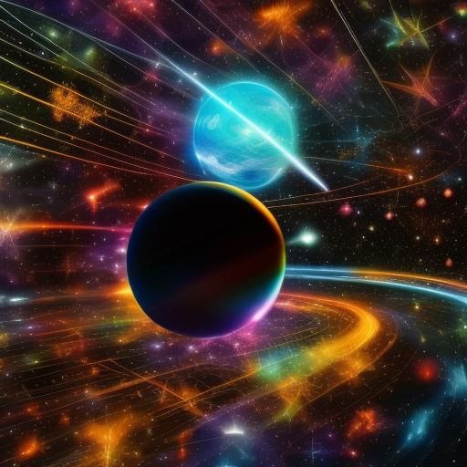 Ethereal Spirits Surround a Human Figure