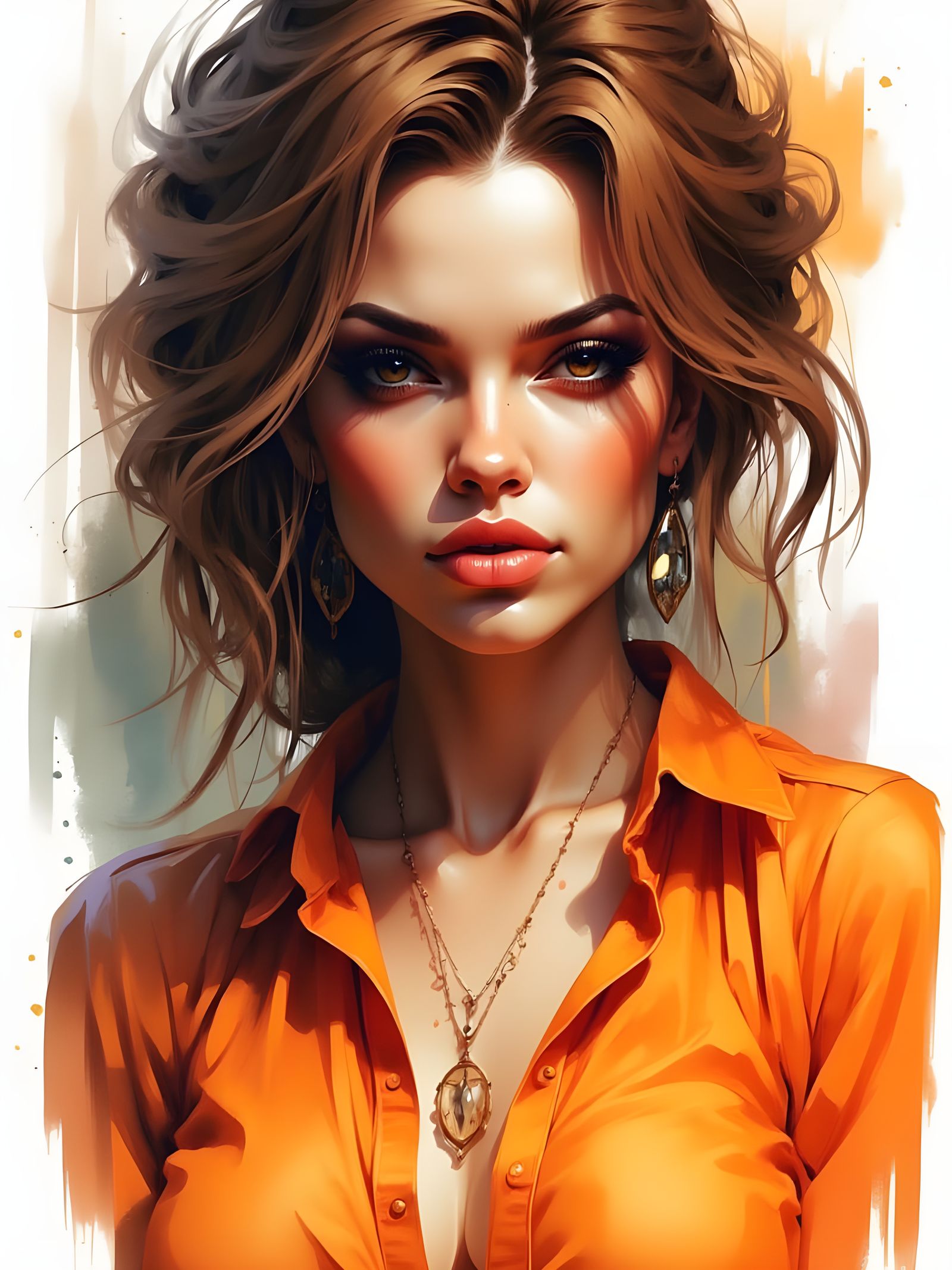 Kate Beckinsale Portrayed in Vibrant Watercolour Digital Art