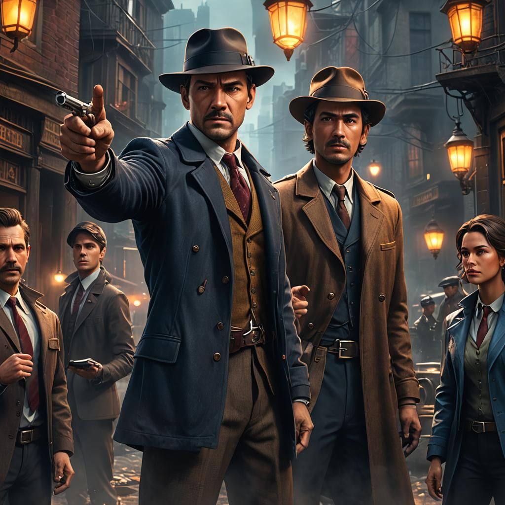 Detective Accusation in Detailed Matte Painting