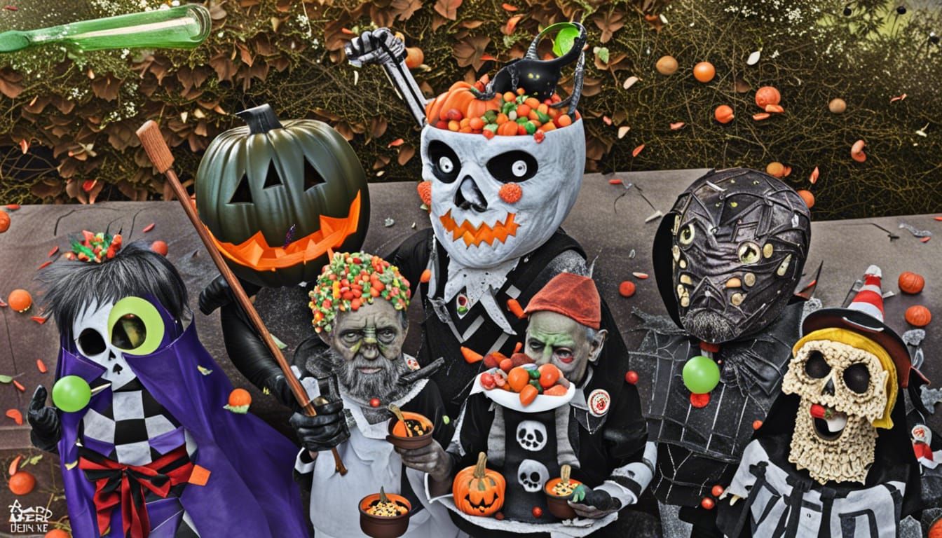 Halloween Party Scene Generated by AI