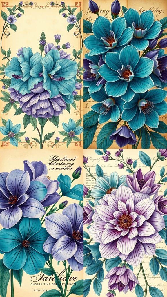 Botanical Masterpiece in Vintage Style