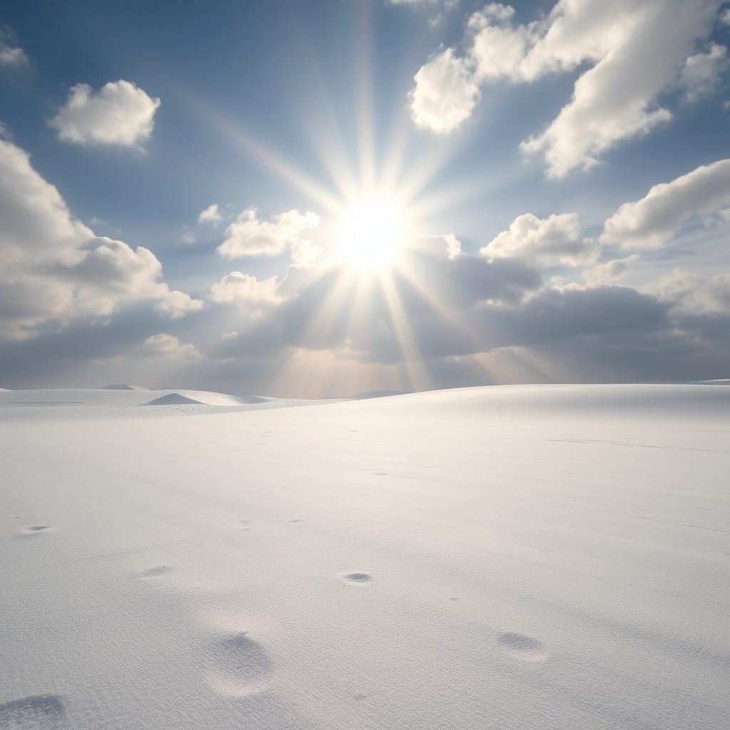 Surreal Snowscape Unfolds in Arid Sahara Desert