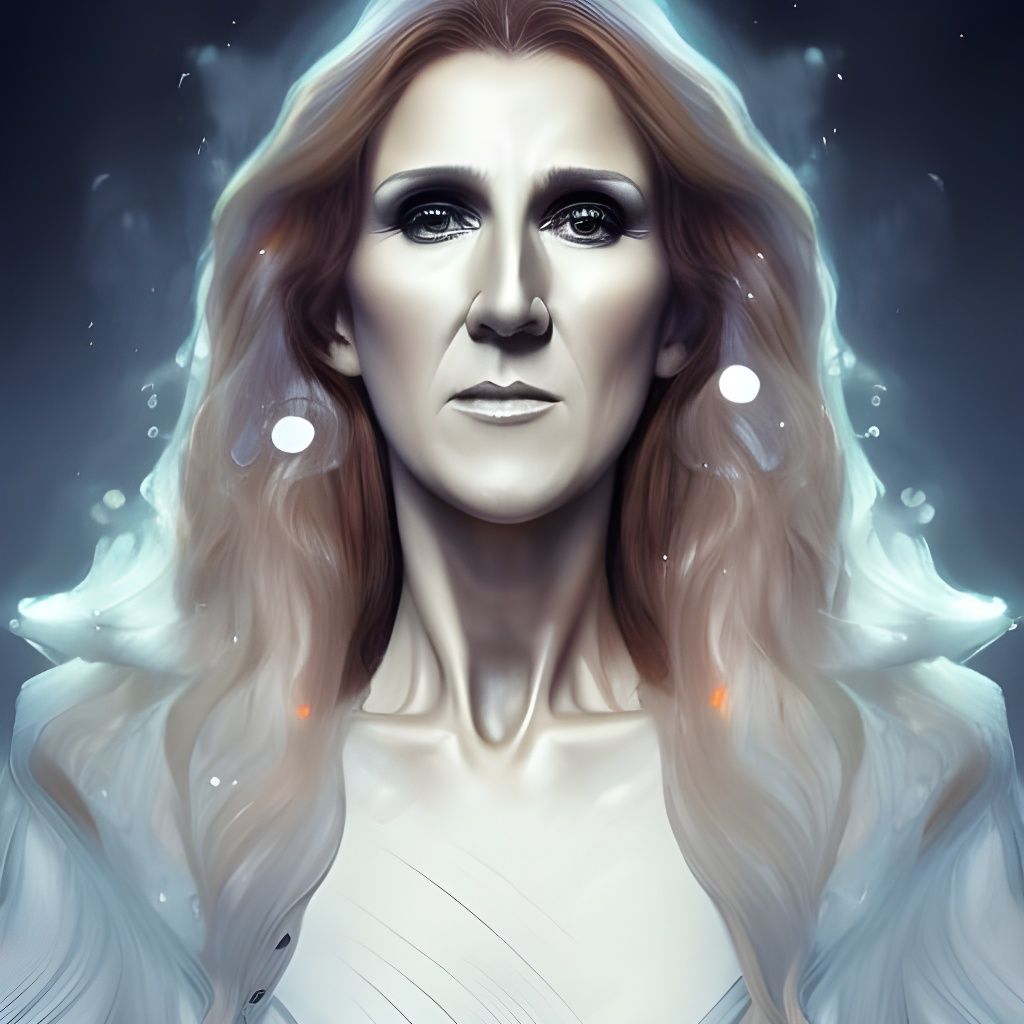 Demonic Diva Portrait in Art Nouveau Style