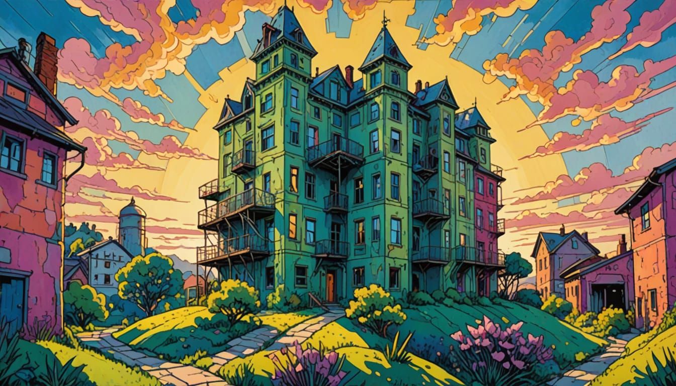 Comic Book Style: Explorers in Abandoned Factory