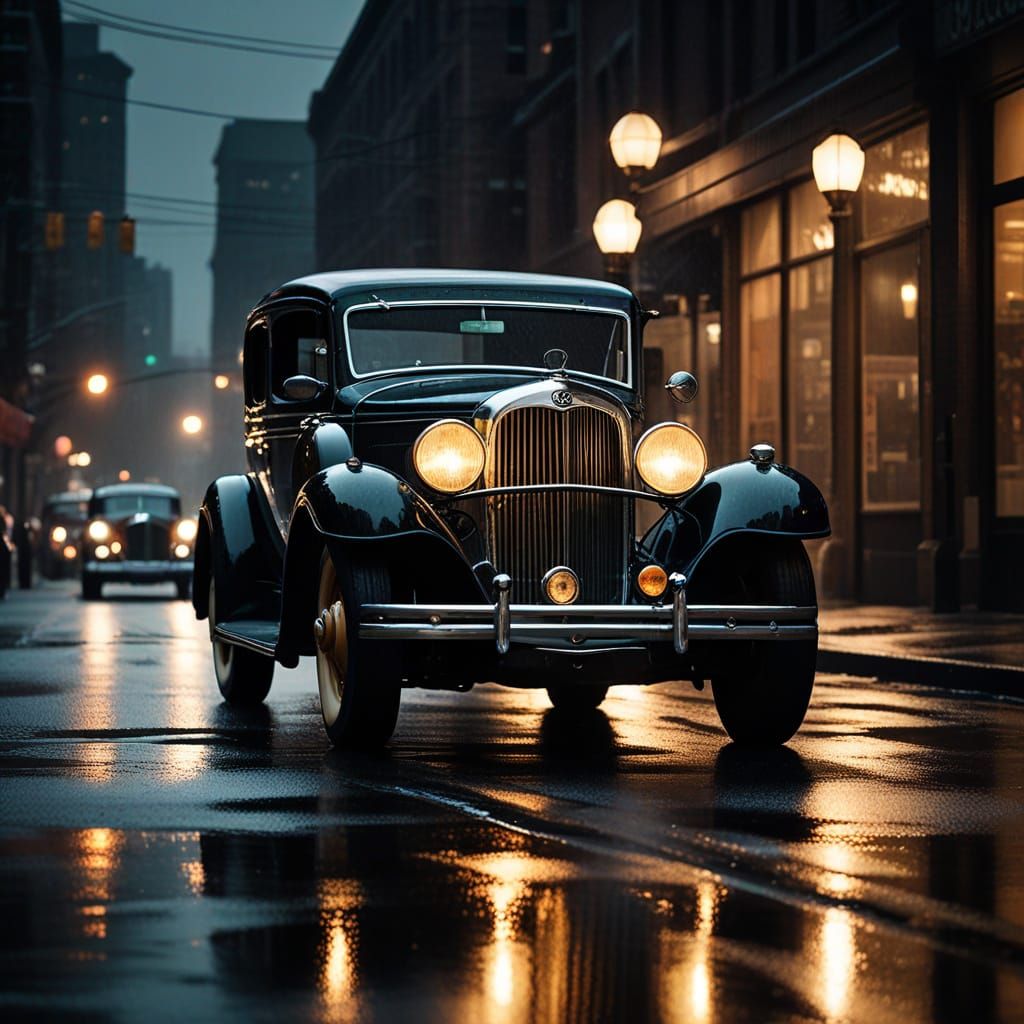 1930s  gangster car