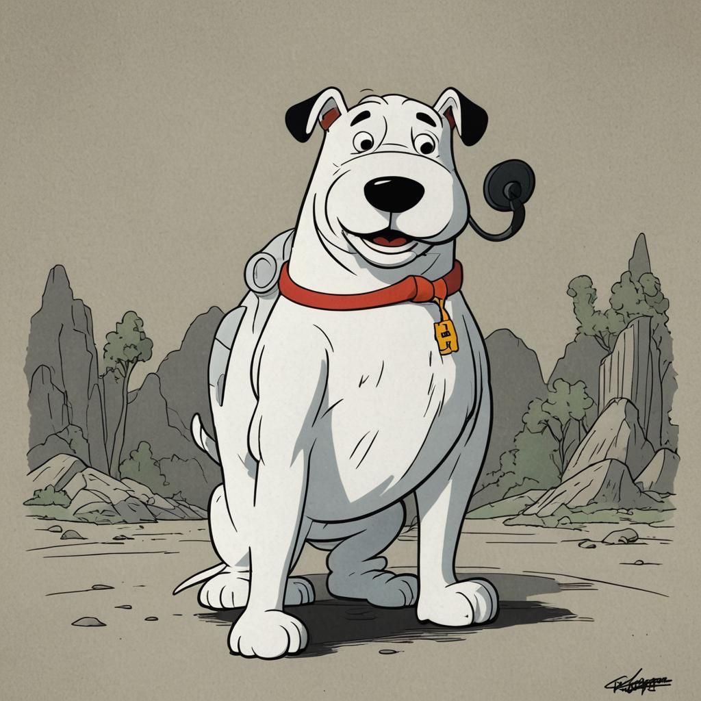 Brian Griffin as Hanna-Barbera Cartoon