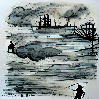 Gloomy Docks: A Storybook Illustration in Ink