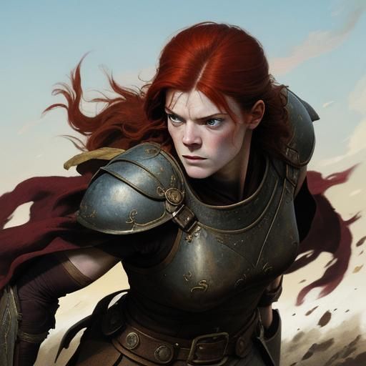 Rose Leslie in Frank Frazetta world