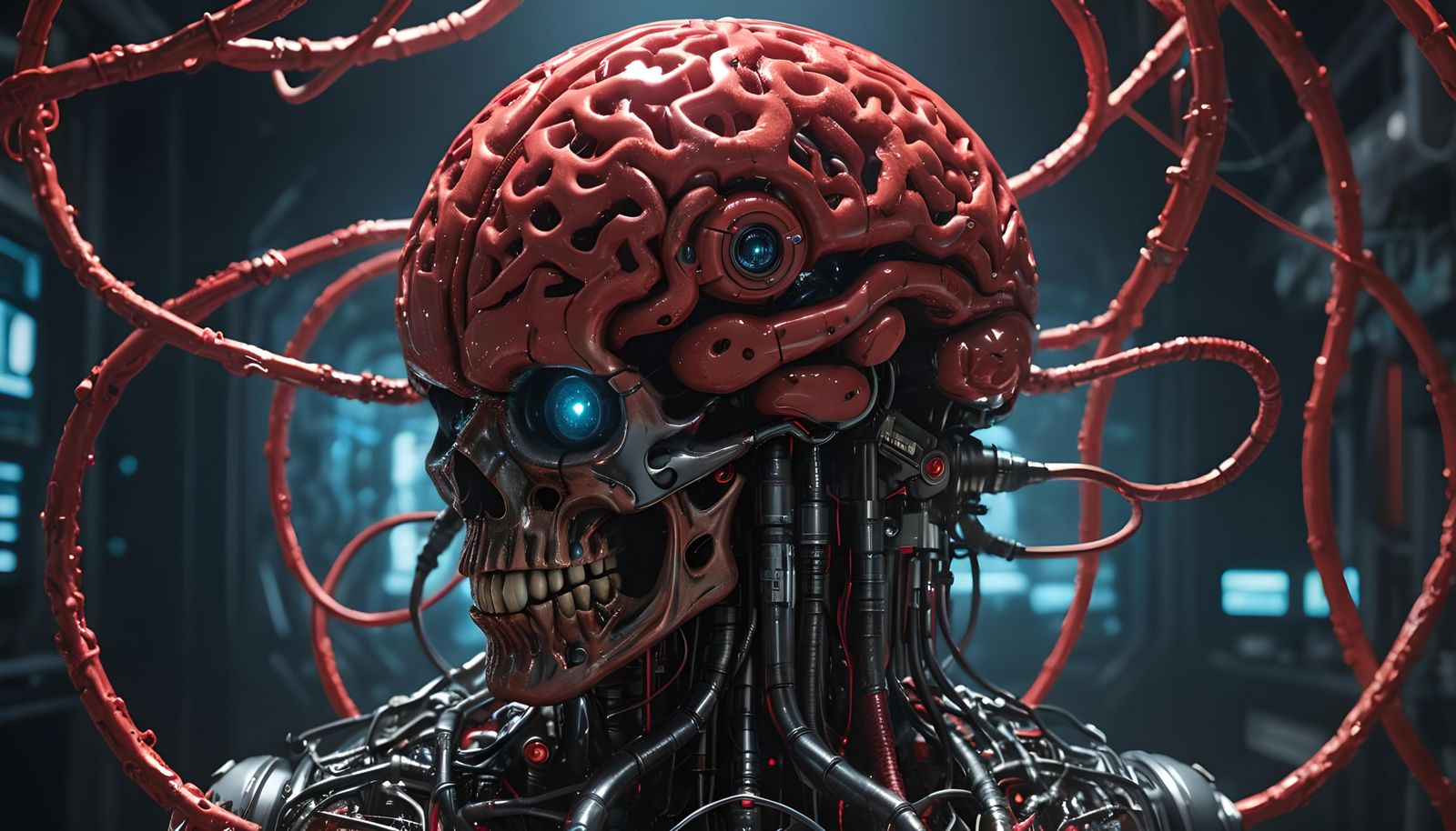 Cosmic Horror: Bio-Mechanical Brain Sucking Machine
