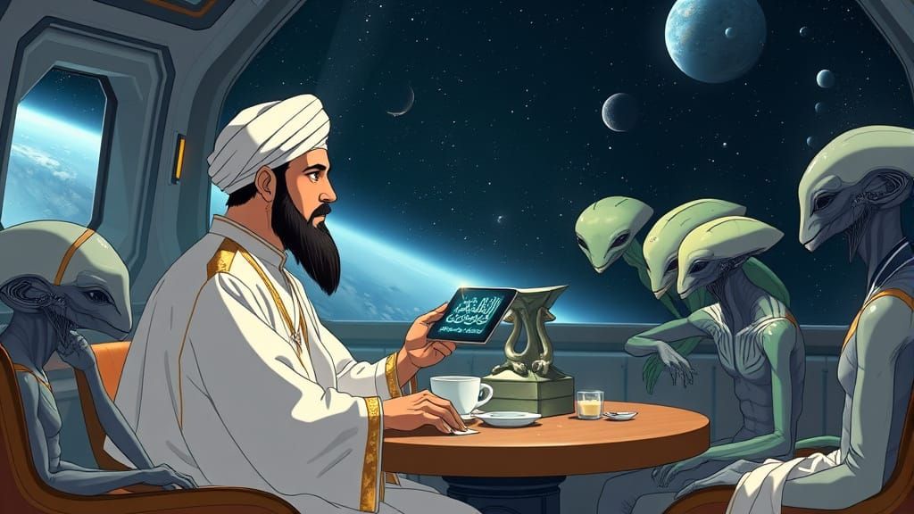 Space Station Dawah: Anime Style Illustration