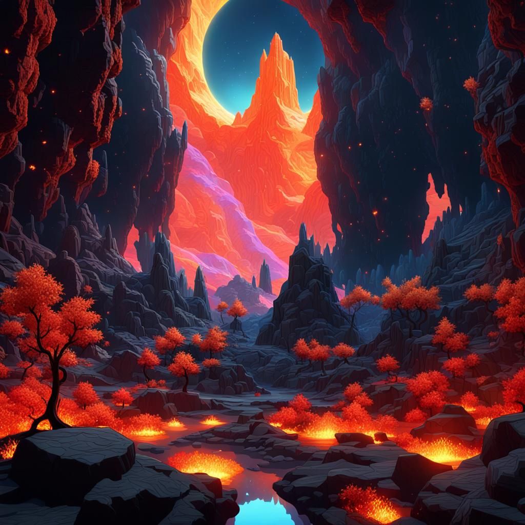 Dramatic Valley of Fire: 3D Cinematic Render