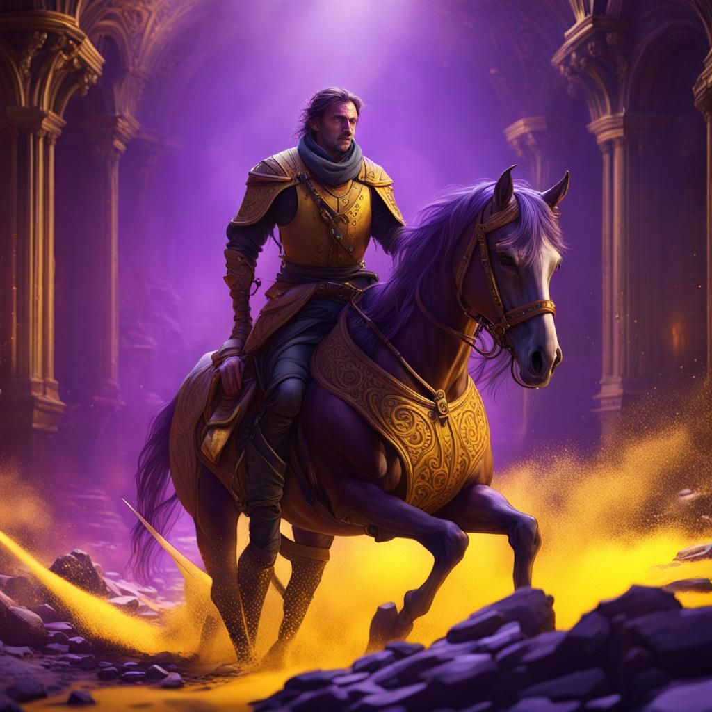 Man and Horse Dark Fantasy Concept Art