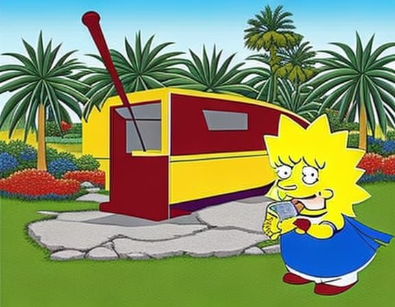 Lisa Simpson Album Cover Art