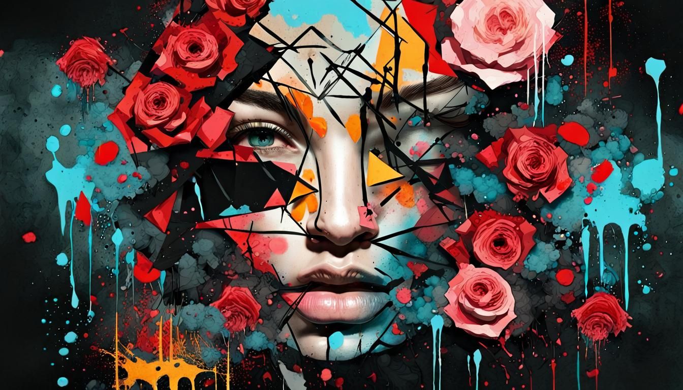 Dreamcatcher Art in Abstract Expressionism Style