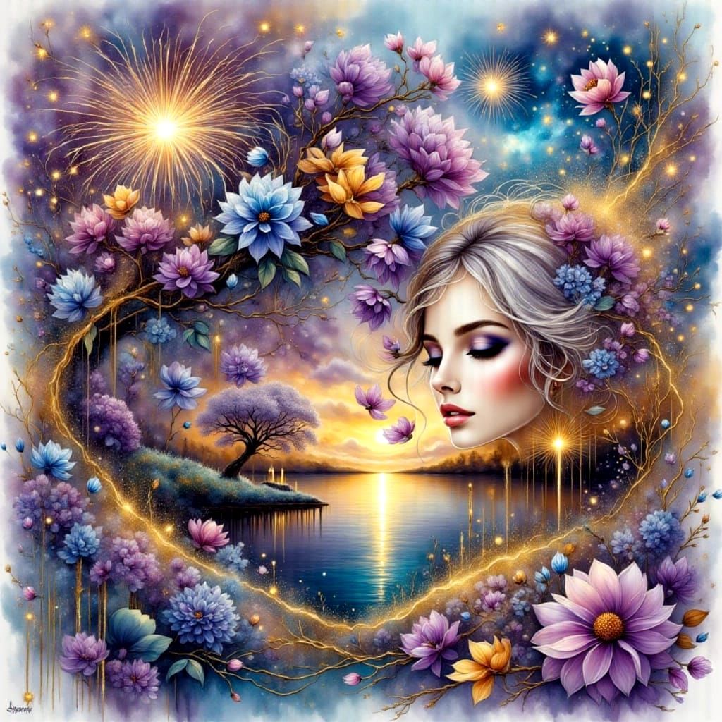 Summer Kiss and Fireworks in Charming Style