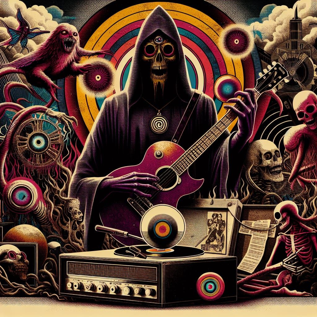 Sinister Surrealism: A Vintage Rock Album Cover