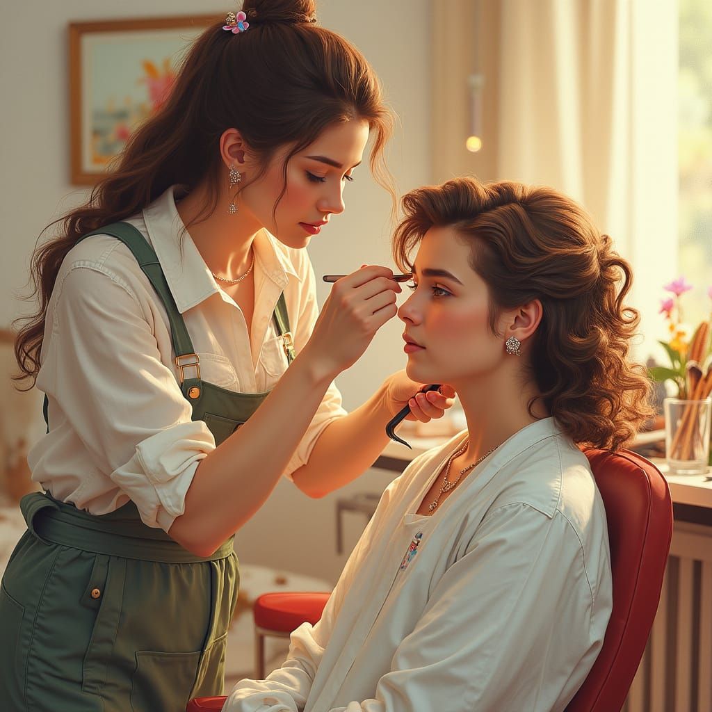 Mother's Tender Transformation: A Young Man Becomes a Beauti...