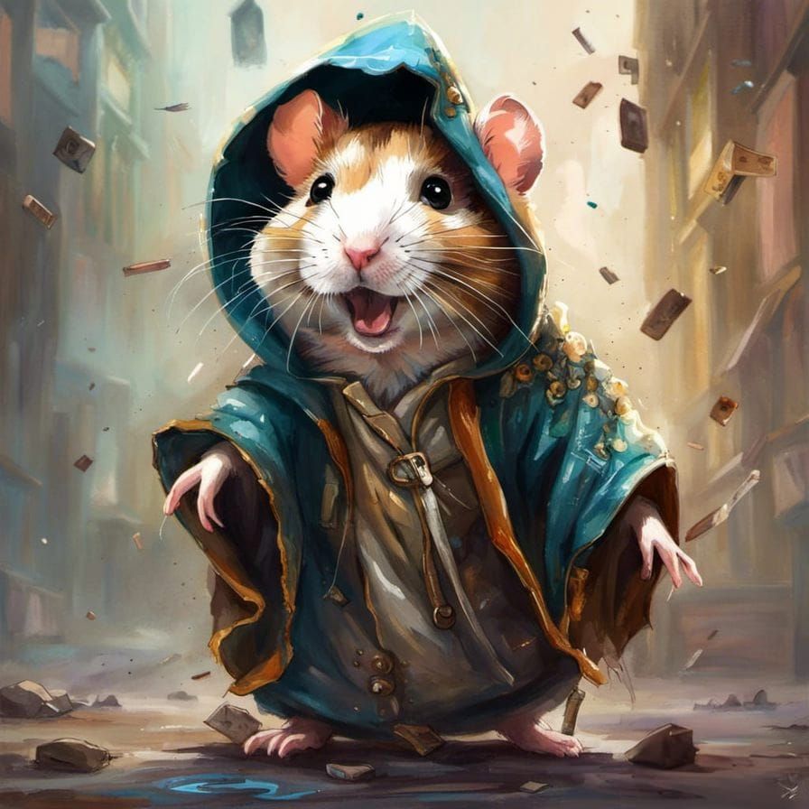 Hamster Dressed as a Wizard