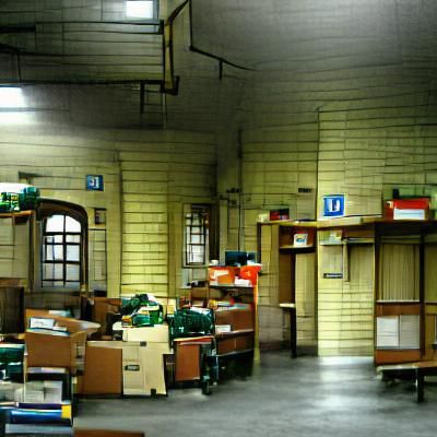 Train Station Backroom: AI Interpretation