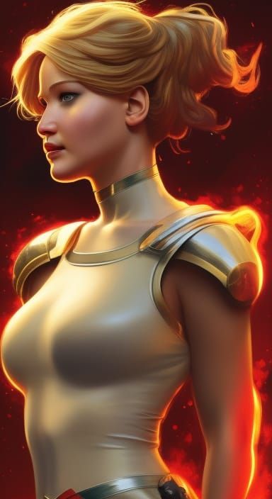 Jennifer Lawrence as Power Girl Concept Art