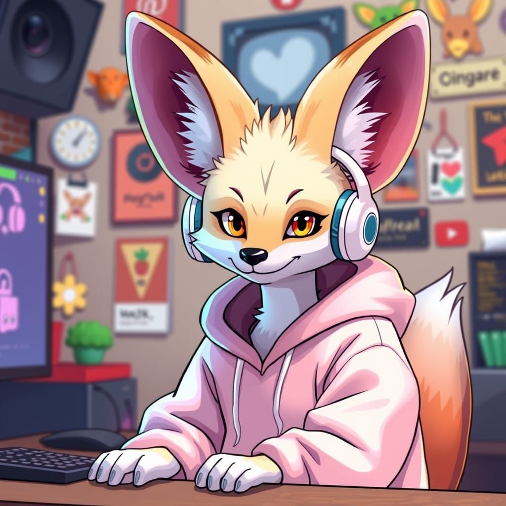 Smol Fennex Fox V-Tuber UwU