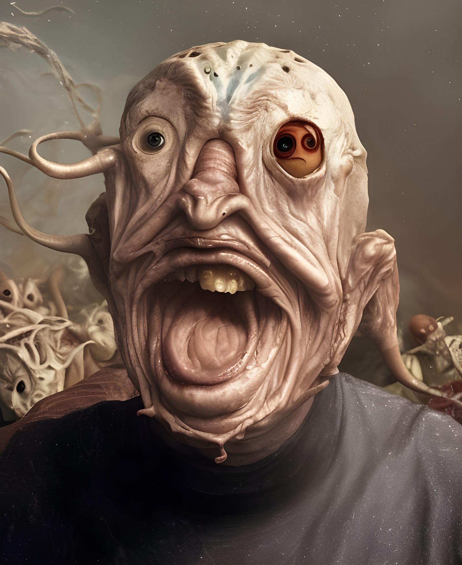 Dreamlike Alien Feast: Hyperrealistic Digital Art