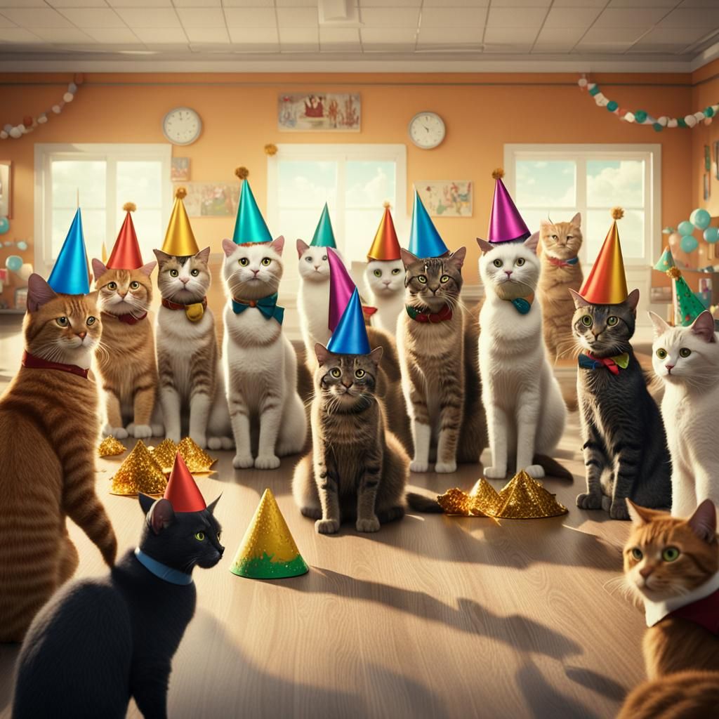Cats Celebrate Caturday in DreamWorks Style