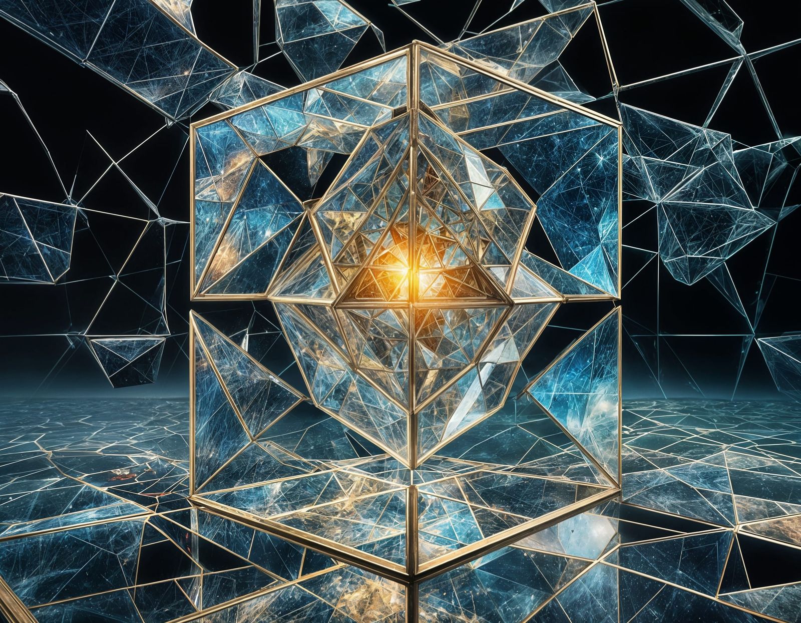 Retrofuturistic Quantum Transition in Cracked Glass