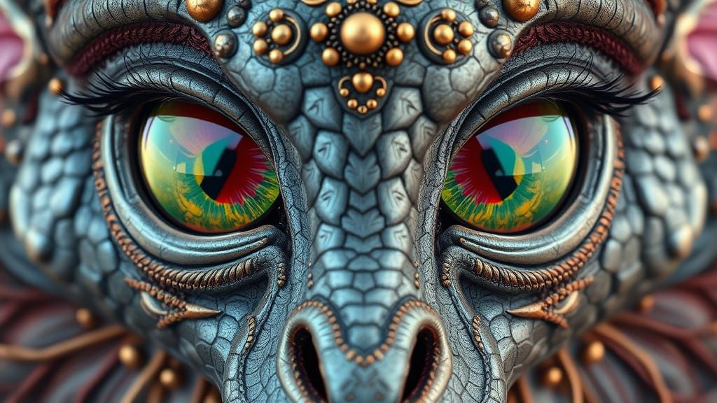 Elven Stick Figure with Sailboat Eye Reflections