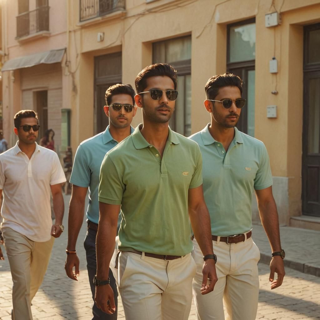 Handsome Indian Businessmen in Golden Hour Light
