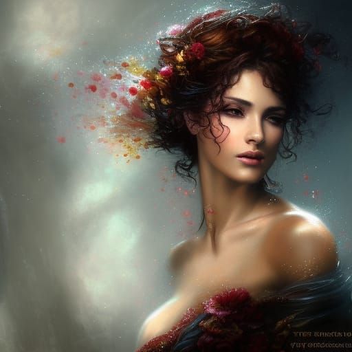Spanish Dancer Portrait in Detailed Matte Painting Style