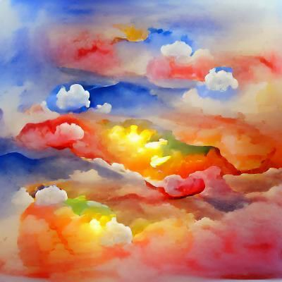 Colorful Clouds in a Vibrant Sky