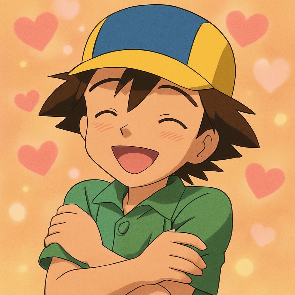 Ritchie from Pokémon Overjoyed and Relieved