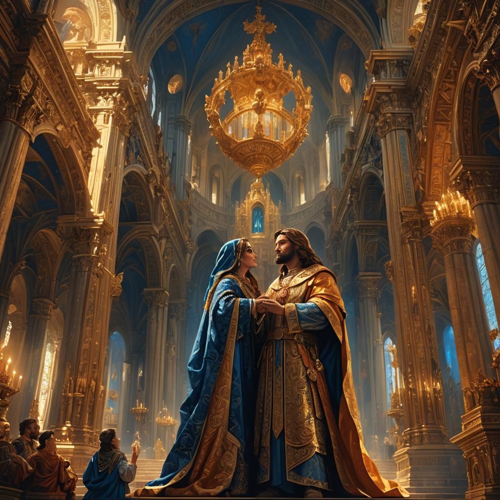 Jesus Forgives Mary Magdalene: Baroque Cathedral Art