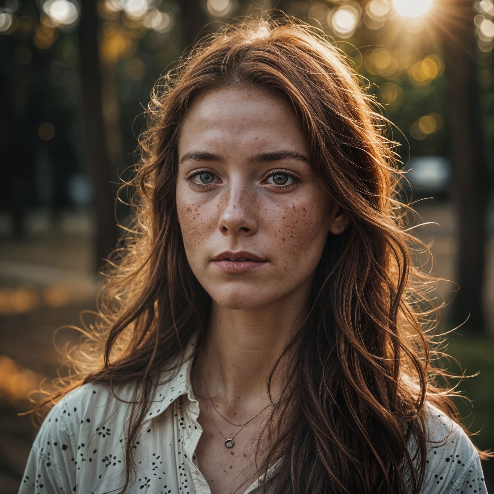 Cinematic Portrait of Woman in Motorcycle Jacket