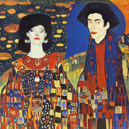 Vampires of Ancient Times in Art Nouveau Style