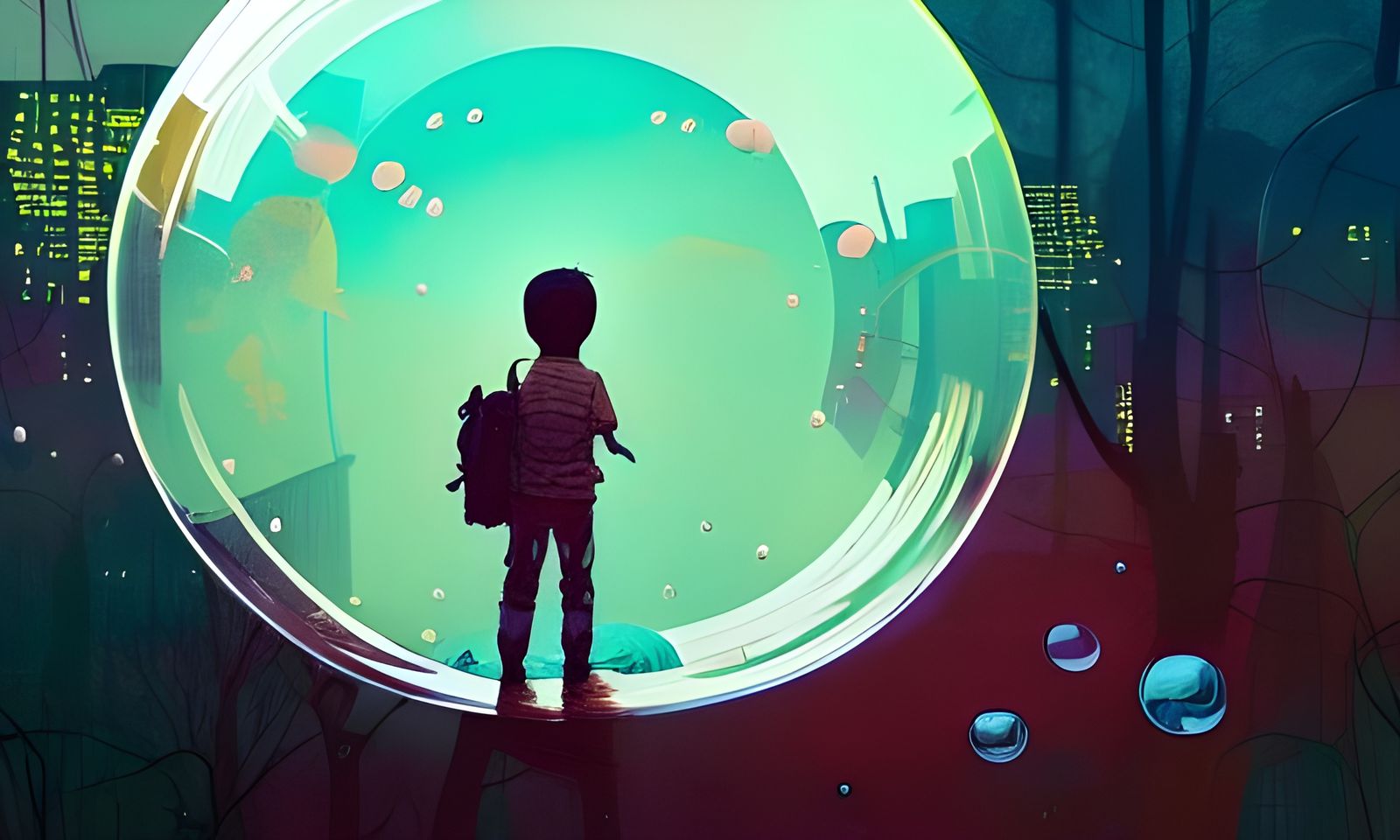 Boy in Bubble: Matte Photography Album Cover Art