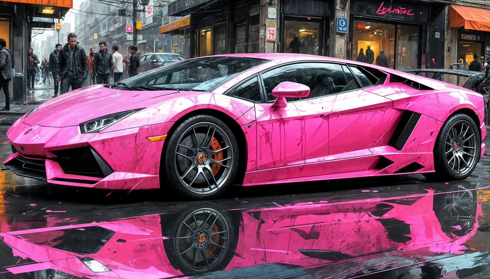 pink Lamborghini