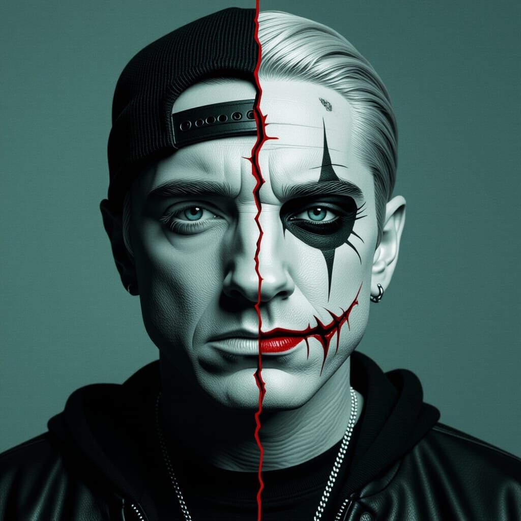 Surreal Horror Album Art Featuring Split Face