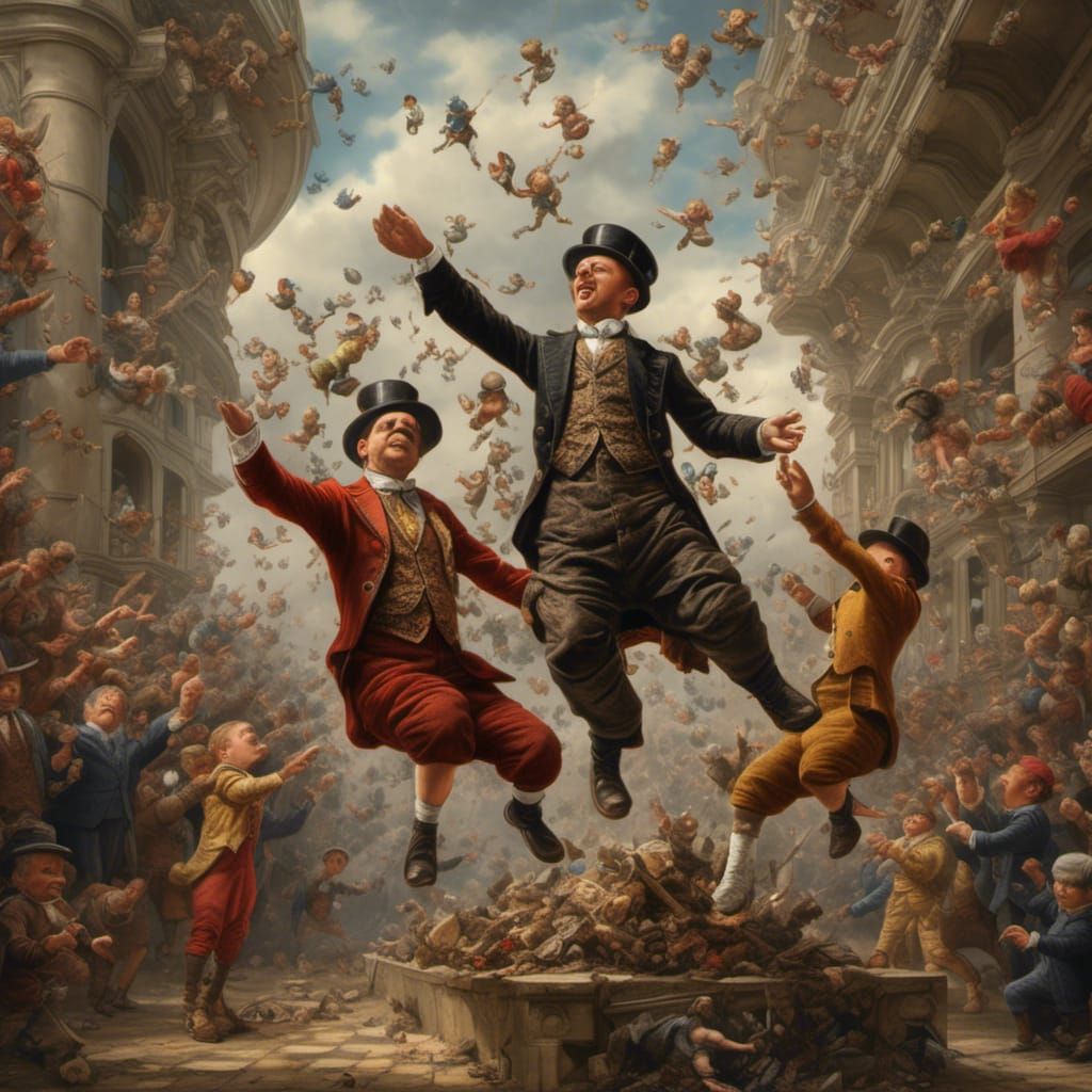 Surreal Throwing Scene in Hyperreal Photorealistic Style