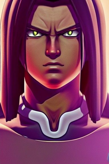 Android 17 Workout Portrait in Biopunk Style