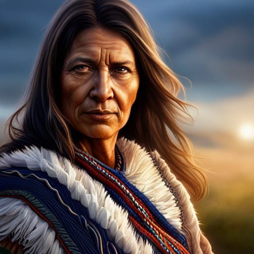Beautiful Cherokee Woman Portrait in High Definition