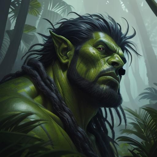 Towering Hawaii Monster Concept Art in Hyperrealism