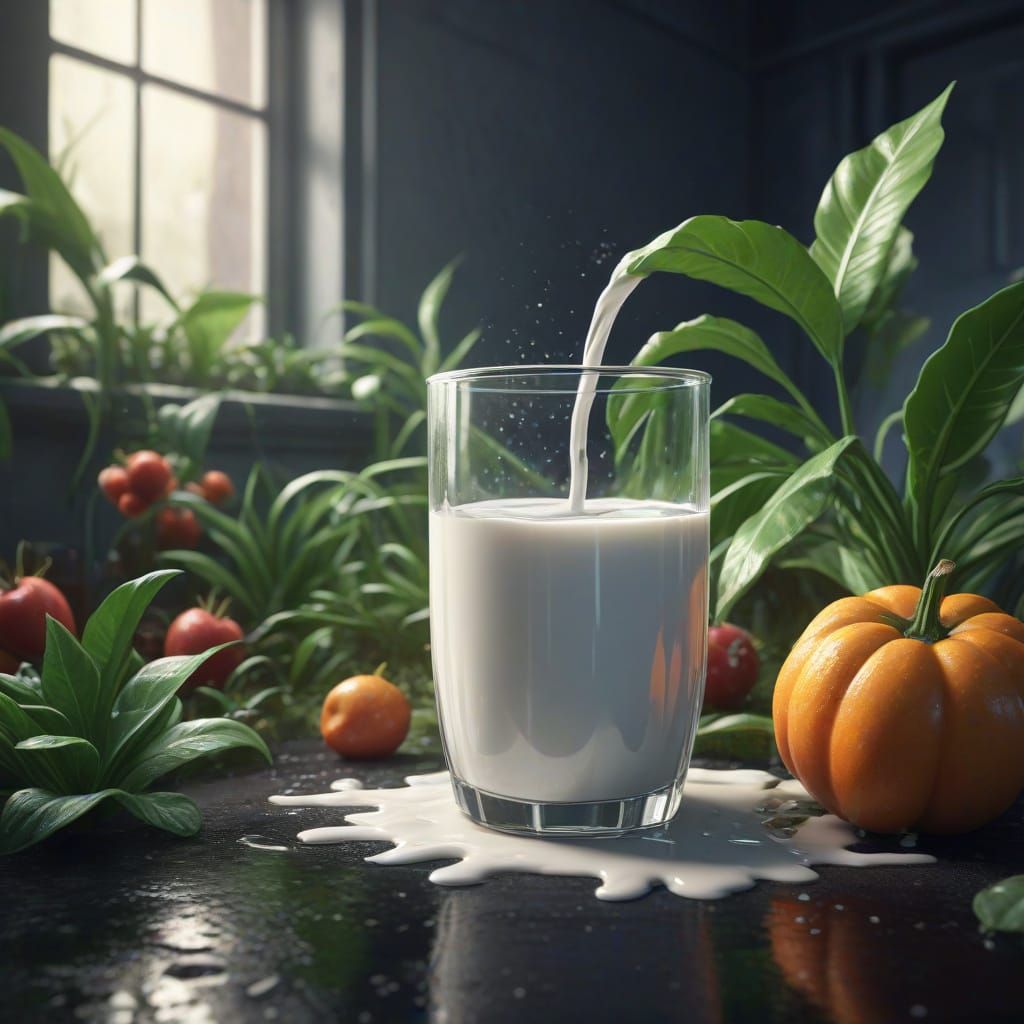 World Plant Milk Day Matte Painting in Deep Color